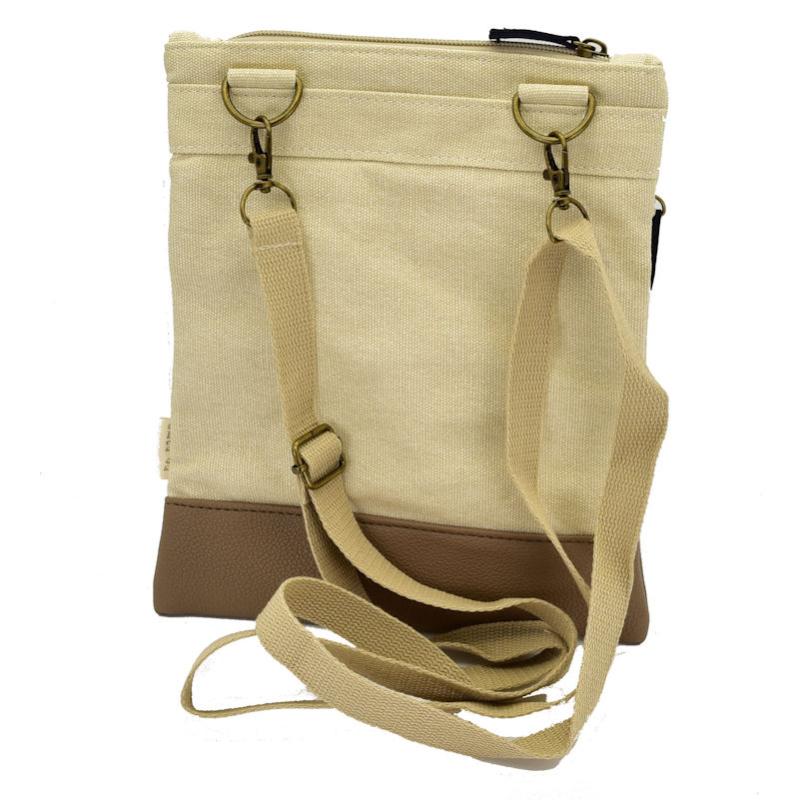 Handtasche Canvas Crossbag No Name Uni sand